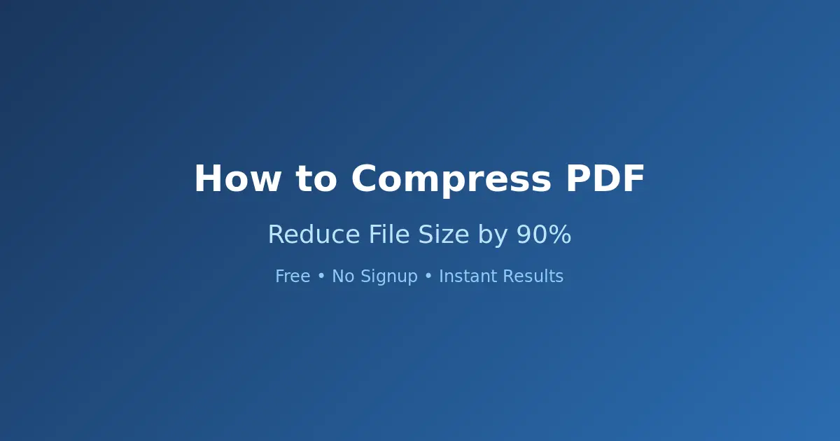 How to Compress PDF Online Free - Reduce PDF Size Without Losing Quality - Featured blog post illustration