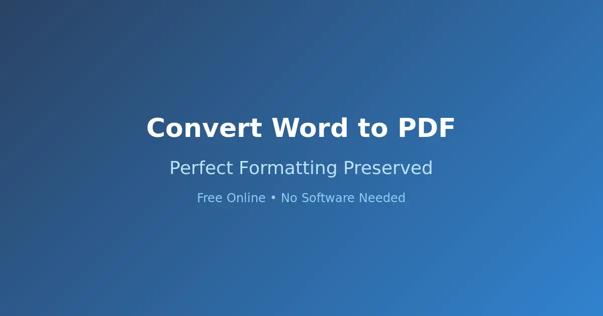 How to Convert Word to PDF Free Online - No Software Needed - Featured blog post illustration